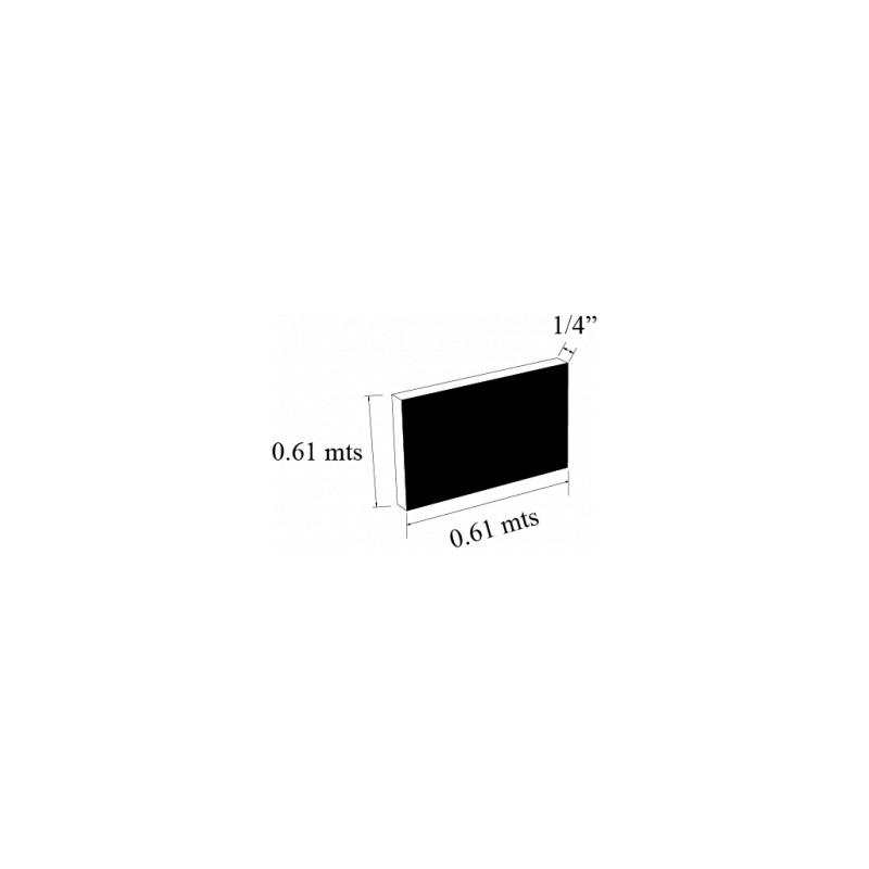 PLACA 1/4 plg NYLON P ACETAL NEGRO