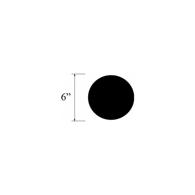 BARRA REDONDA 6 plg NYLON P ACETAL NEGRO