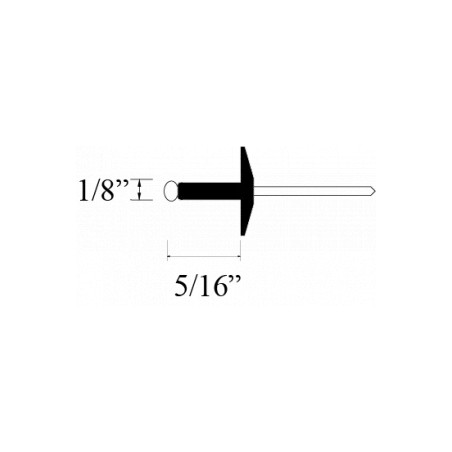 100 Rivetti Pop In Acciaio Inox 1/8 X 5/16 Con Testa Piatta Cieca 100 Rivetti Pop In Acciaio Inox 1/8 X 5/16 Con Testa Piatta Cieca