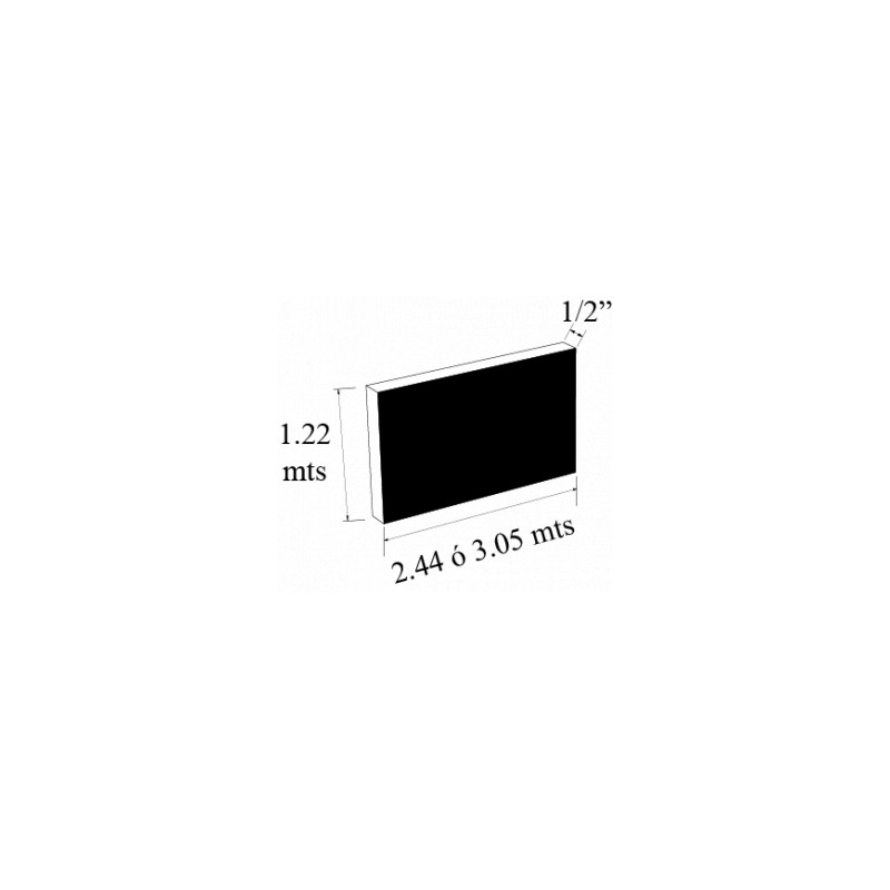 PLACA ALUMINIO 1/2 plg 4 pies 3003