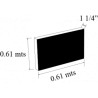 PLACA 1 1/4 plg NYLON P ACETAL NEGRO