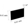 PLACA 1 1/4 plg NYLON P ACETAL NEGRO